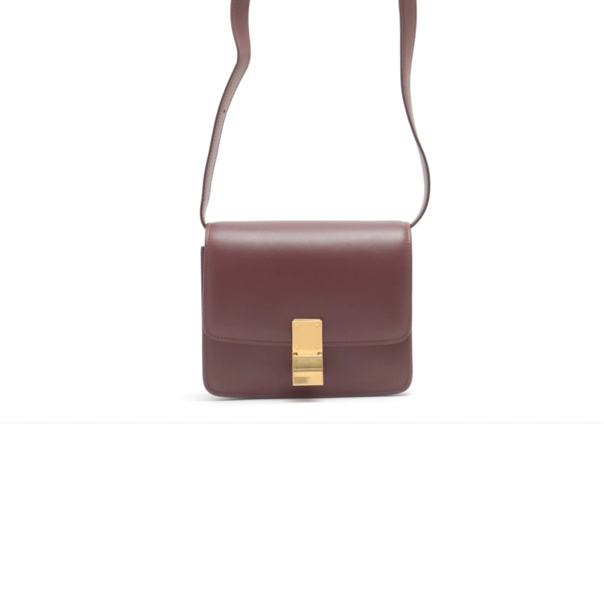 Celine Teen Box Bag Burgandy