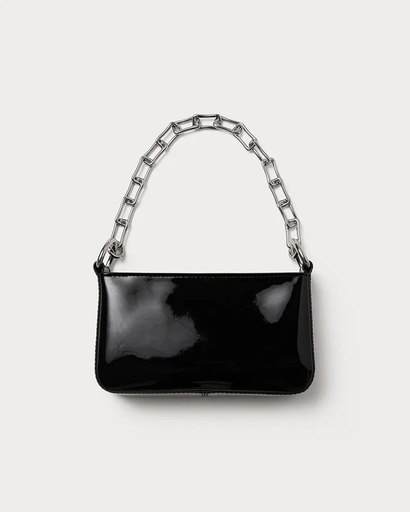 Chain Top Handle Bag | Black