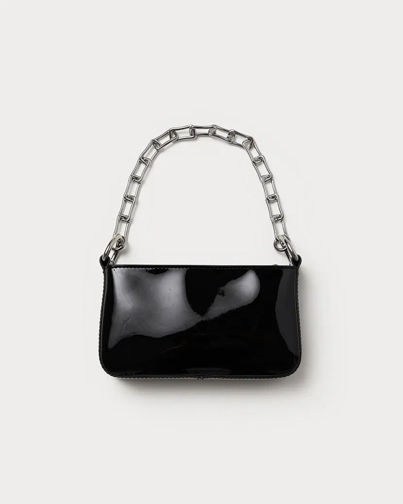 Chain Top Handle Bag | Black