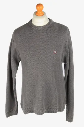 Chaps Crew Neck Jumper Pullover 90s Dark Grey M - Pepper Tree London