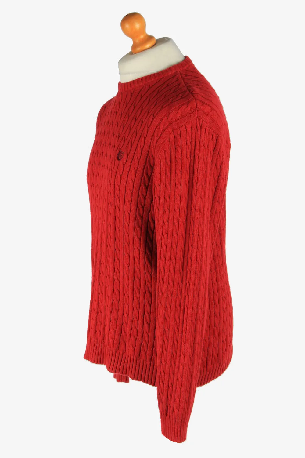 Chaps Crew Neck Jumper Pullover 90s Red M - Pepper Tree London