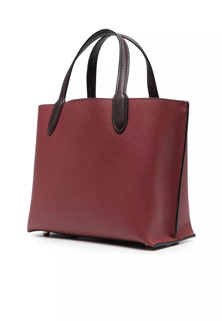 Coach COACH Willow Tote 24 In Colorblock Cherry C8561