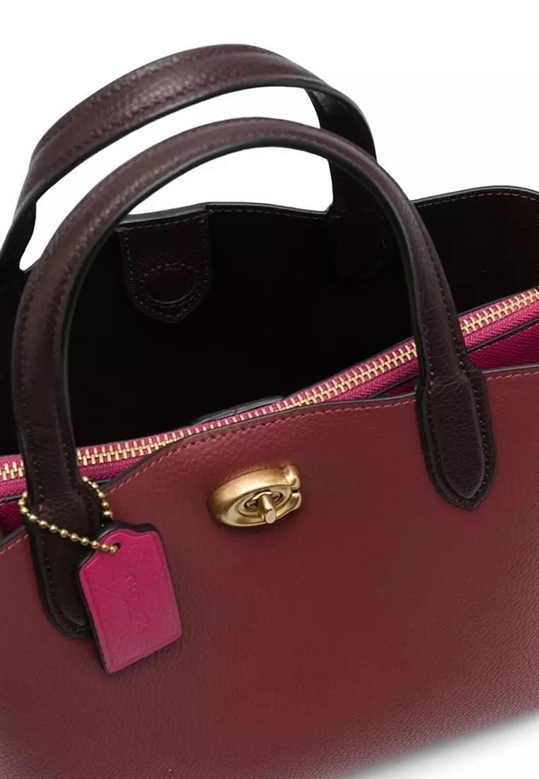 Coach COACH Willow Tote 24 In Colorblock Cherry C8561