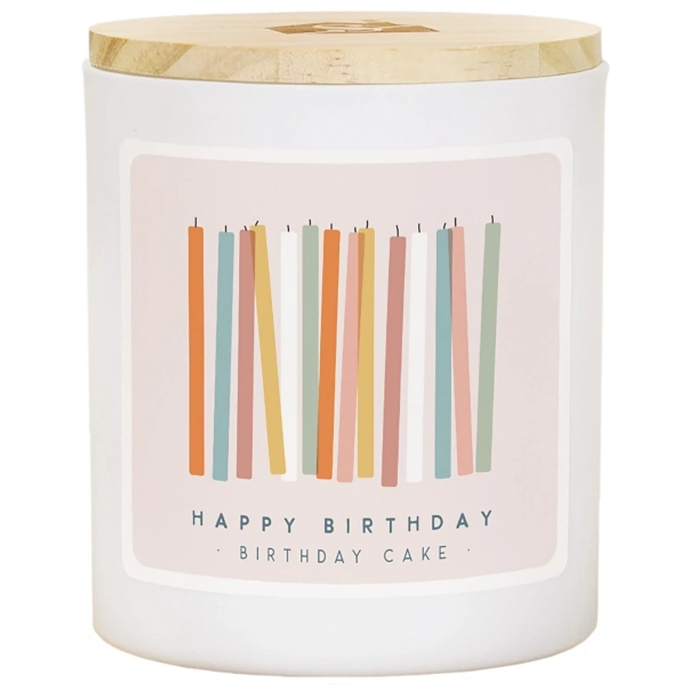 Colorful Candles Birthday Cake Jar Candle