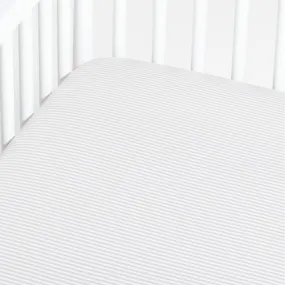 Crate&Barrel Baby's First Stripe Organic Jersey Baby Crib Fitted Sheet