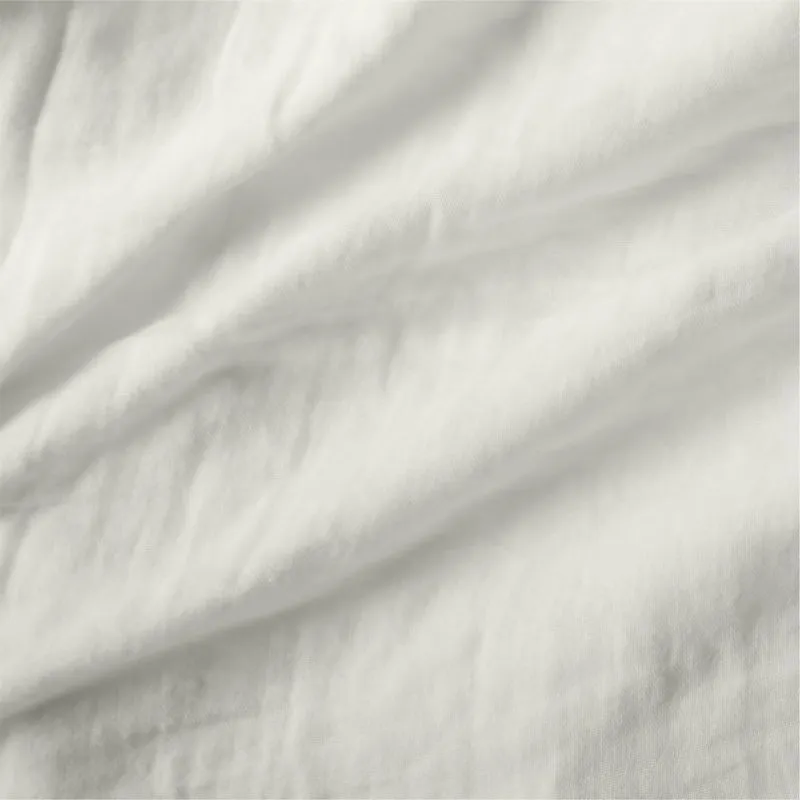 Crate&Barrel Supersoft Kids Pampas Ivory Gauze Organic Cotton Twin Duvet Cover