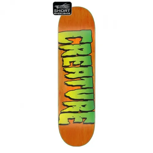 Creature Logo Stumps Skate Deck Orange  Comes with a sheet of FREE grip tape