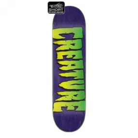 Creature Logo Stumps Skate Deck Purple  Comes with a sheet of FREE grip tape