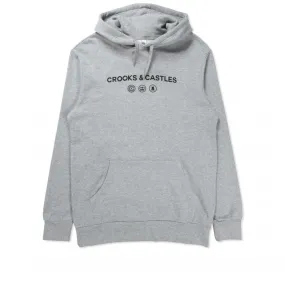 Crooks & Castles Bandusa Pullover Hooded Sweatshirt (Heather Grey)