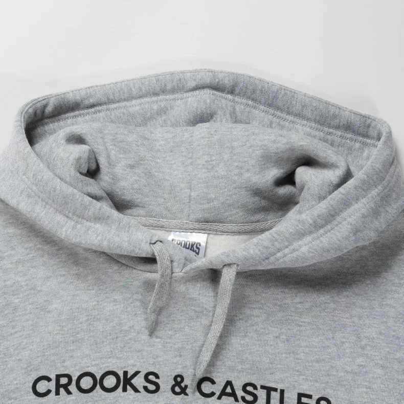 Crooks & Castles Bandusa Pullover Hooded Sweatshirt (Heather Grey)