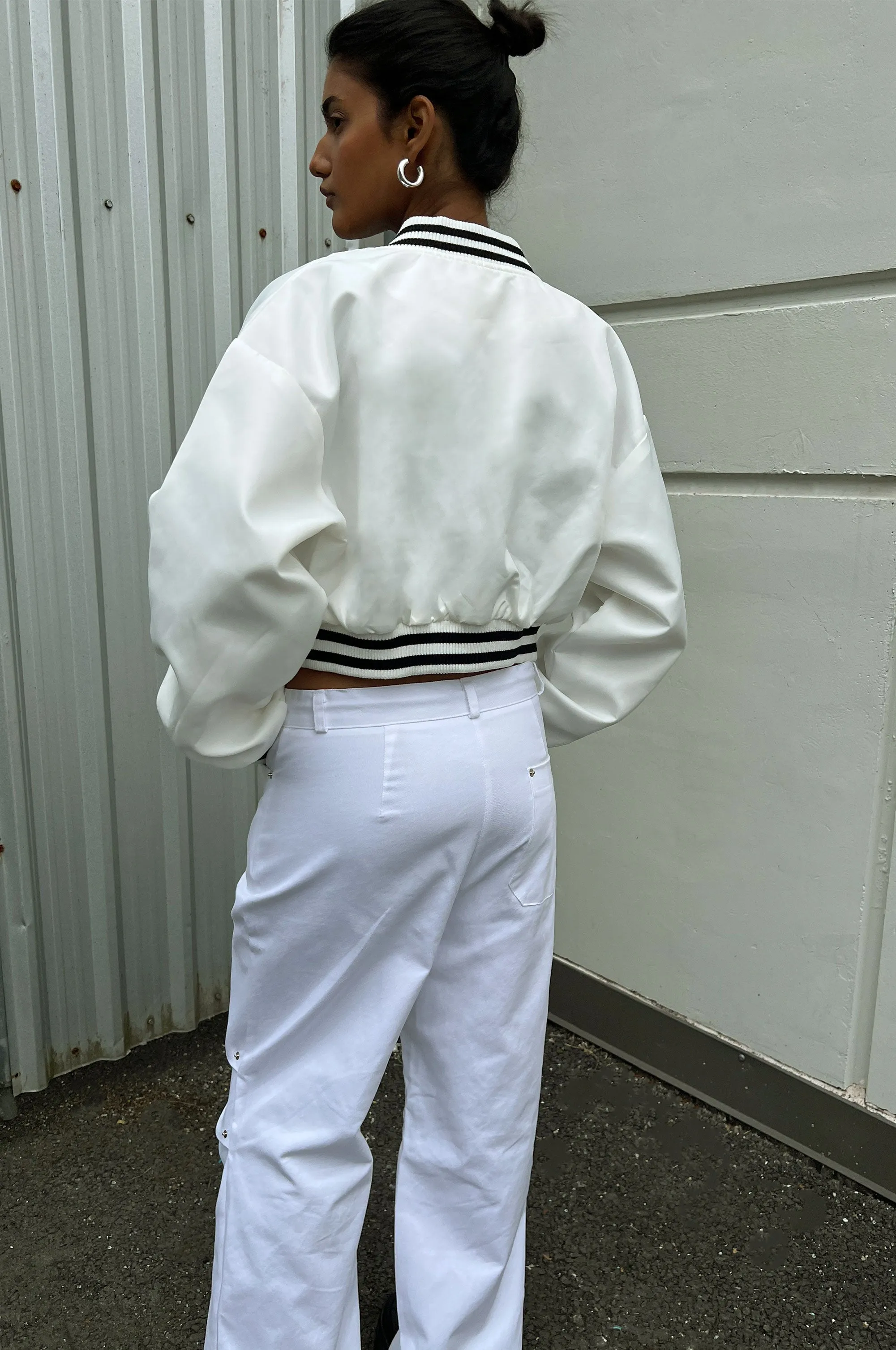 CROPPED VARSITY JACKET