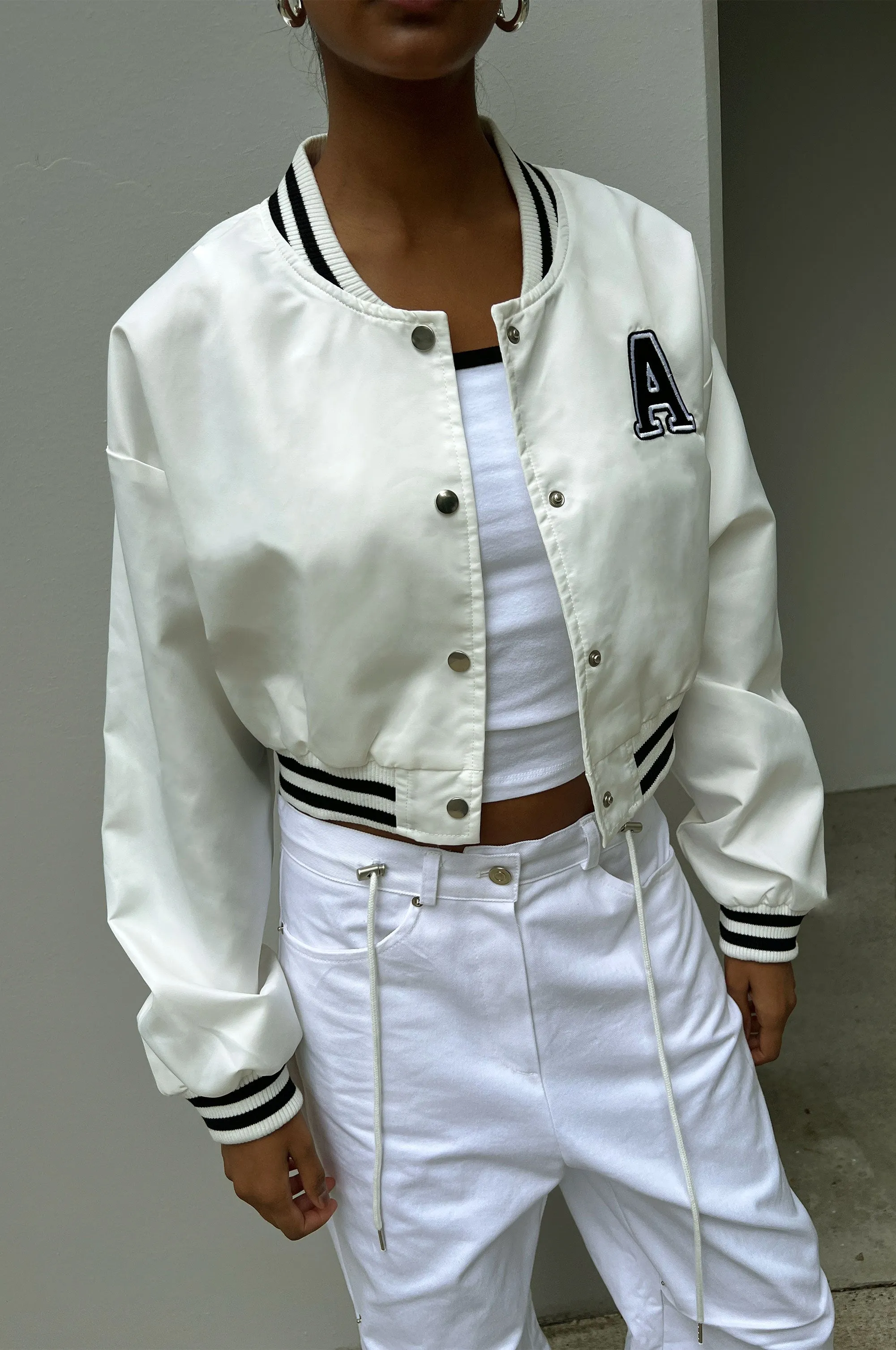 CROPPED VARSITY JACKET