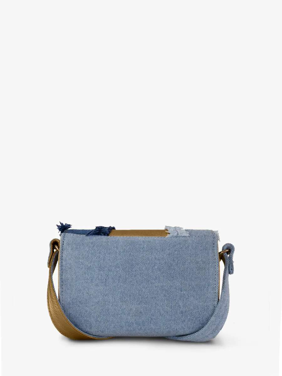 Denim and Leather Mini Shoulder Bag Women - LeMini Indispensable Denim | PAUL MARIUS