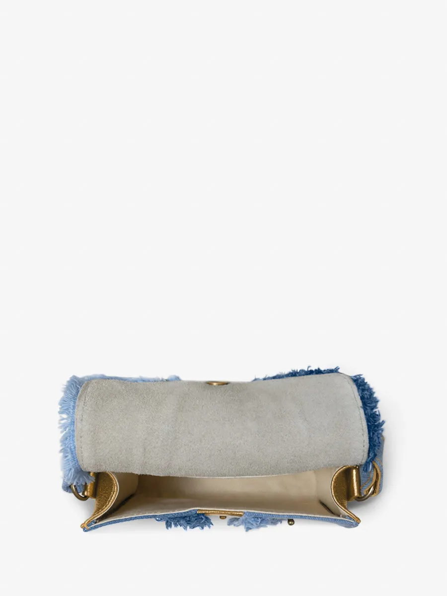 Denim and Leather Mini Shoulder Bag Women - LeMini Indispensable Denim | PAUL MARIUS