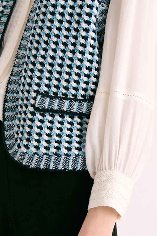 Devernois GAVROCHE SLEEVELESS KNITTED JACKET