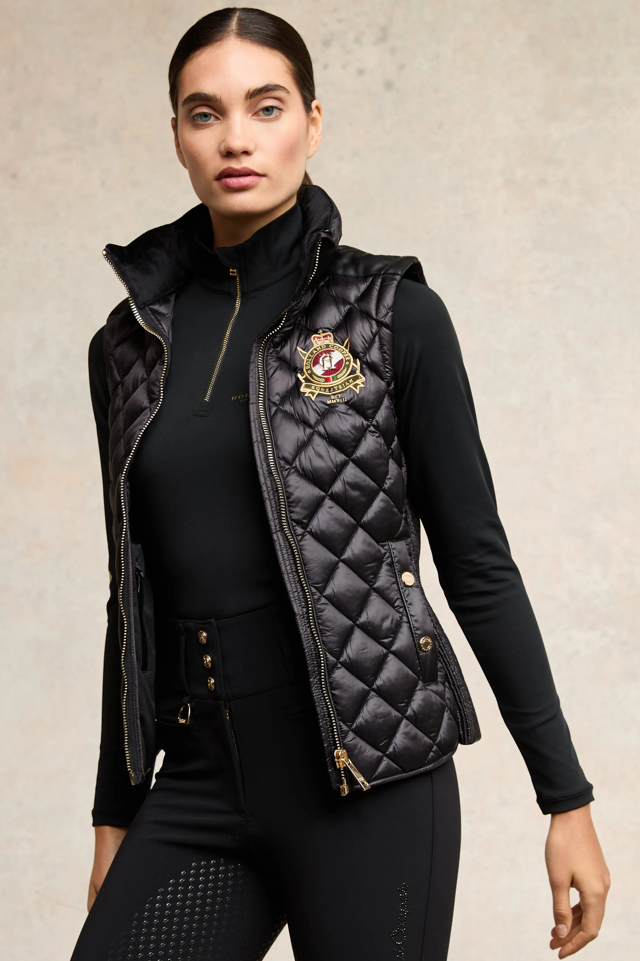 Diamond Quilt Classic Gilet (Black)