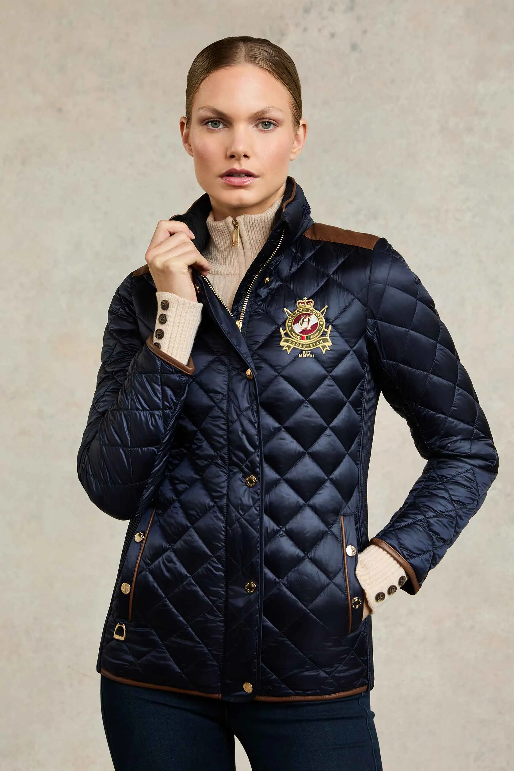 Diamond Quilt Classic Jacket (Ink Navy)