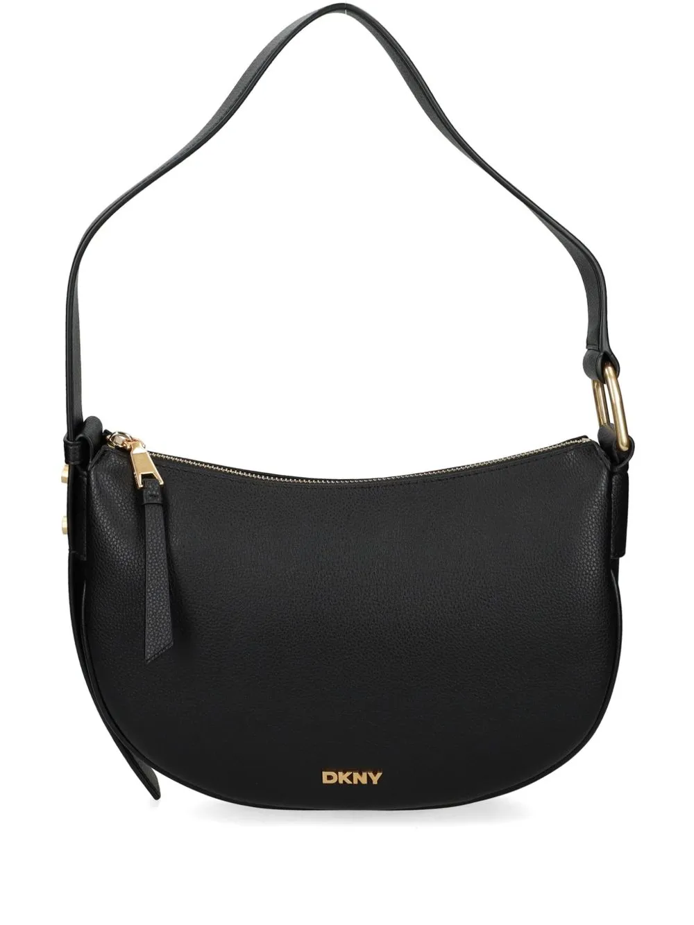 DKNY logo-plaque shoulder bag - Black