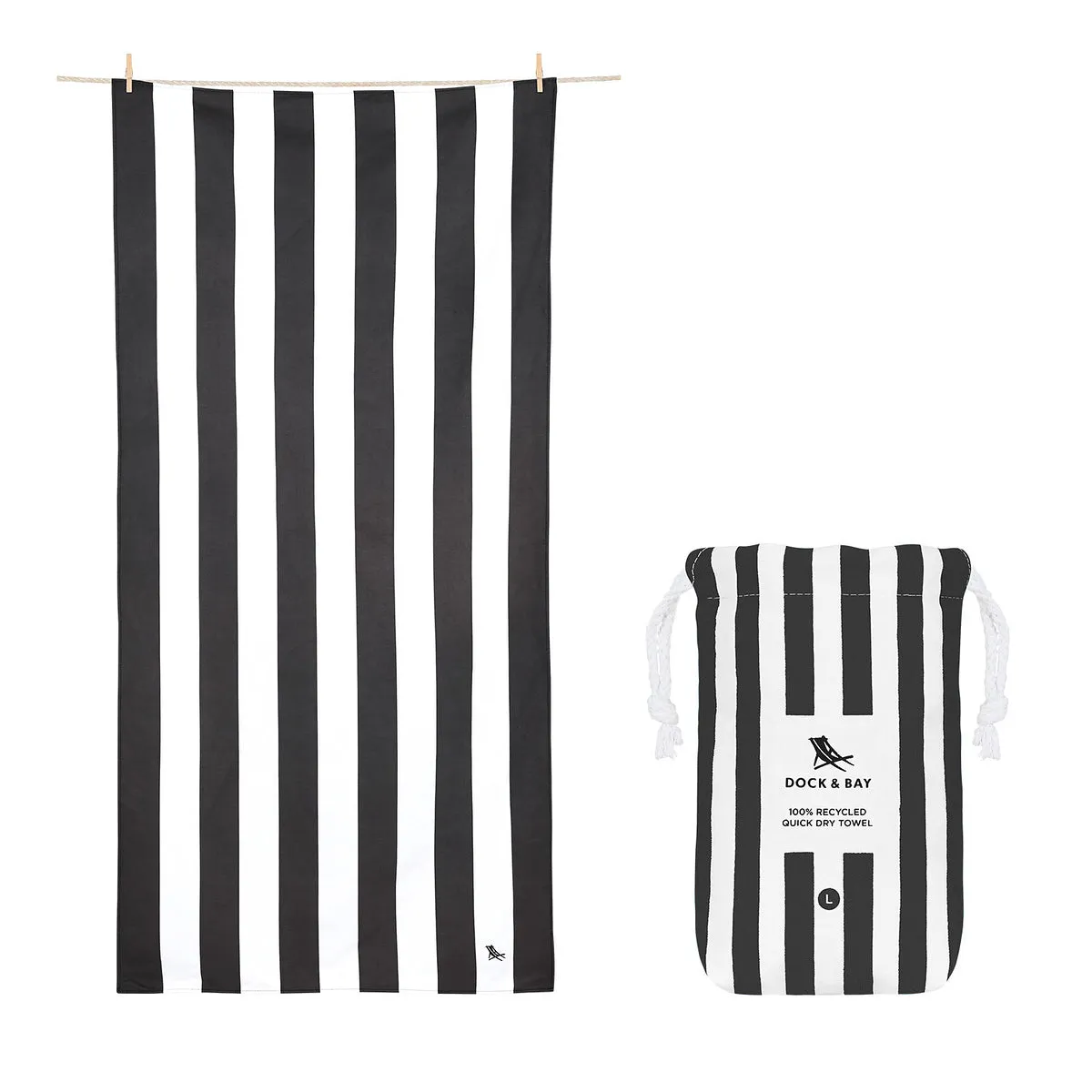 Dock & Bay Beach Towels - Cabana - Kamari Charcoal