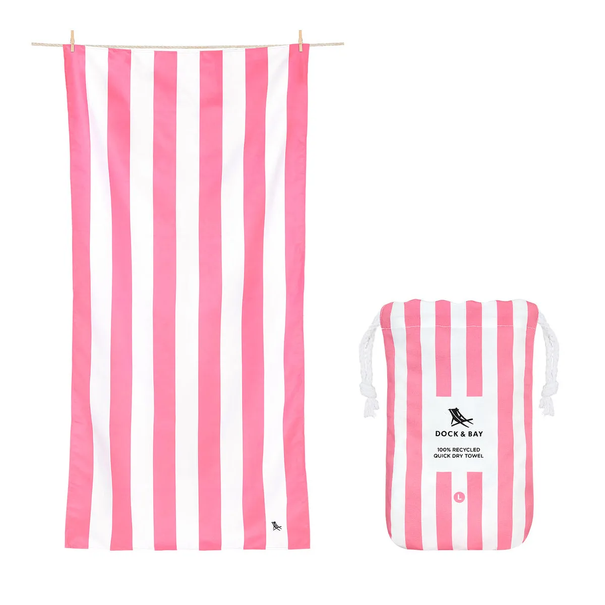 Dock & Bay Beach Towels - Cabana - Phi Phi Pink