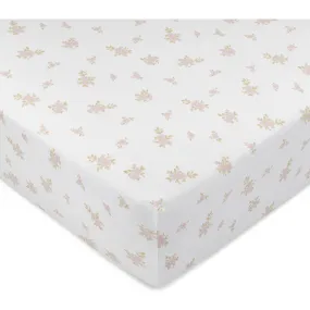 Domani Home Jardin Floral Print Crib Sheet, Pink