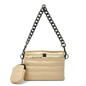 DOWNTOWN CROSSBODY BLONDE PATENT