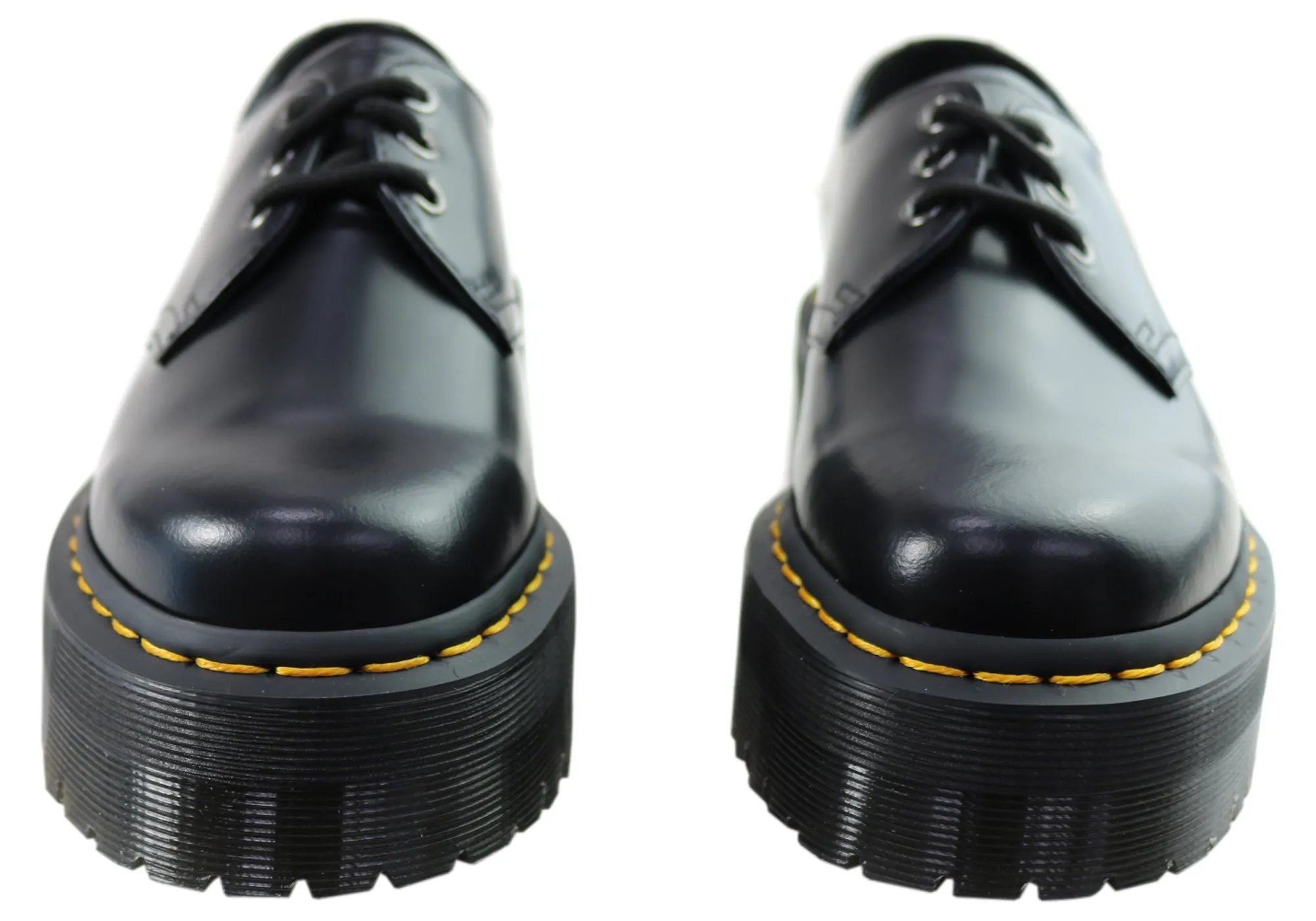 Dr Martens 1461 Quad Polished Smooth Lace Up Comfortable Unisex Shoes