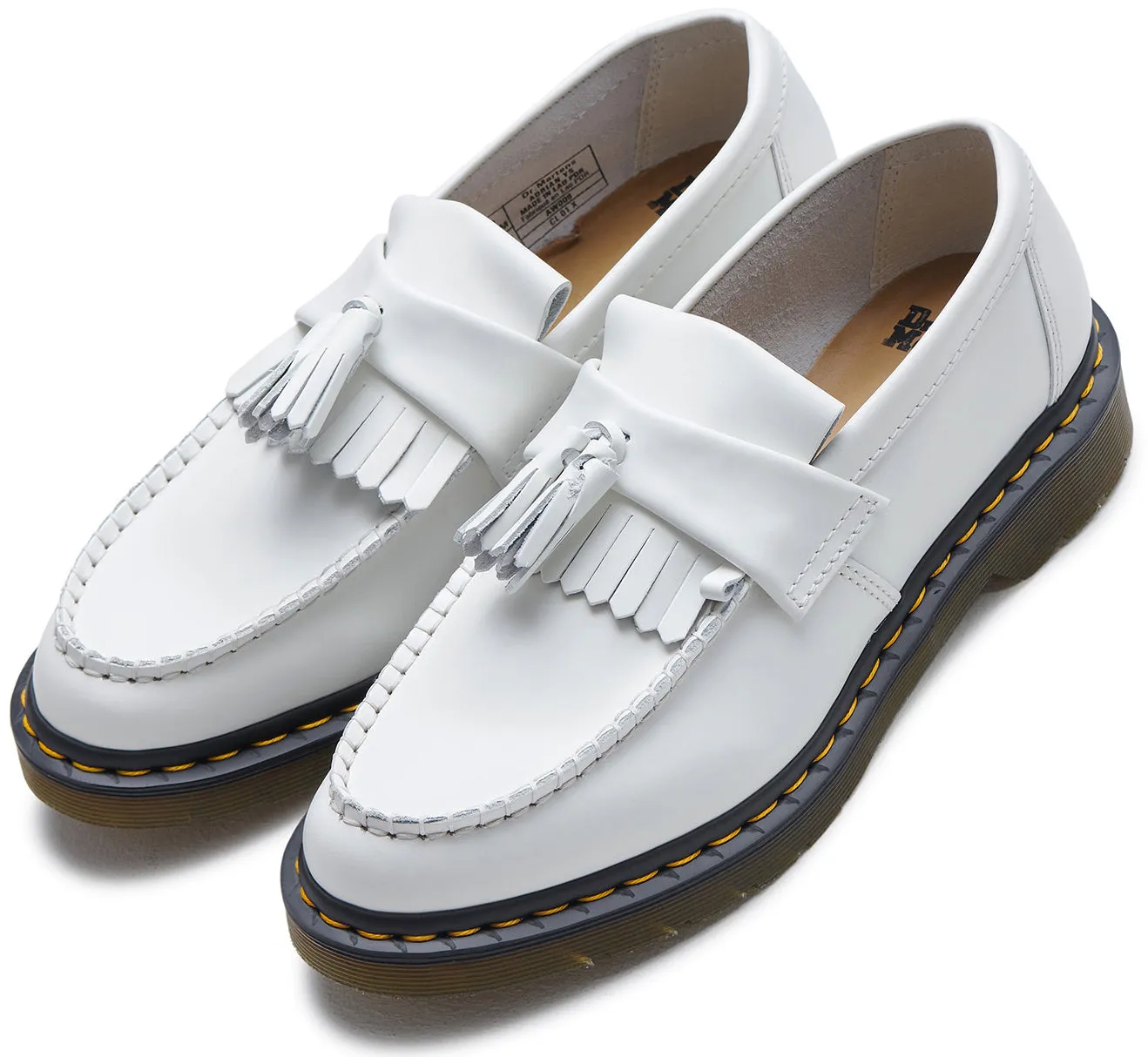 Dr Martens Adrian Tassel Loafer White Smooth