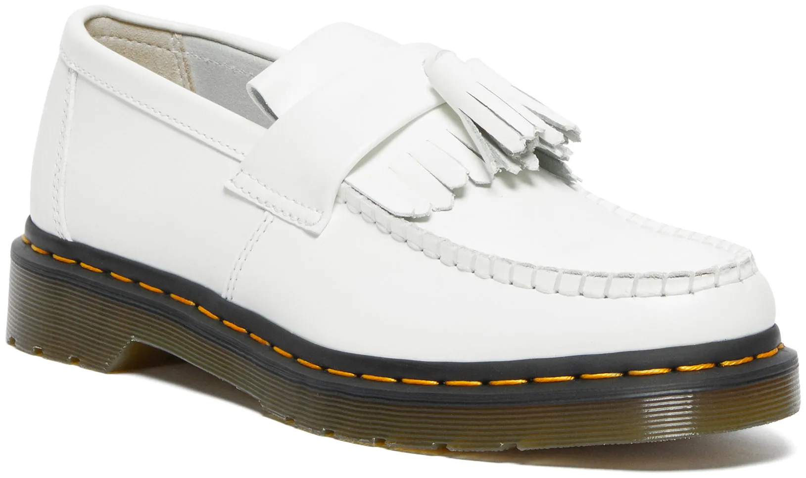 Dr Martens Adrian Tassel Loafer White Smooth