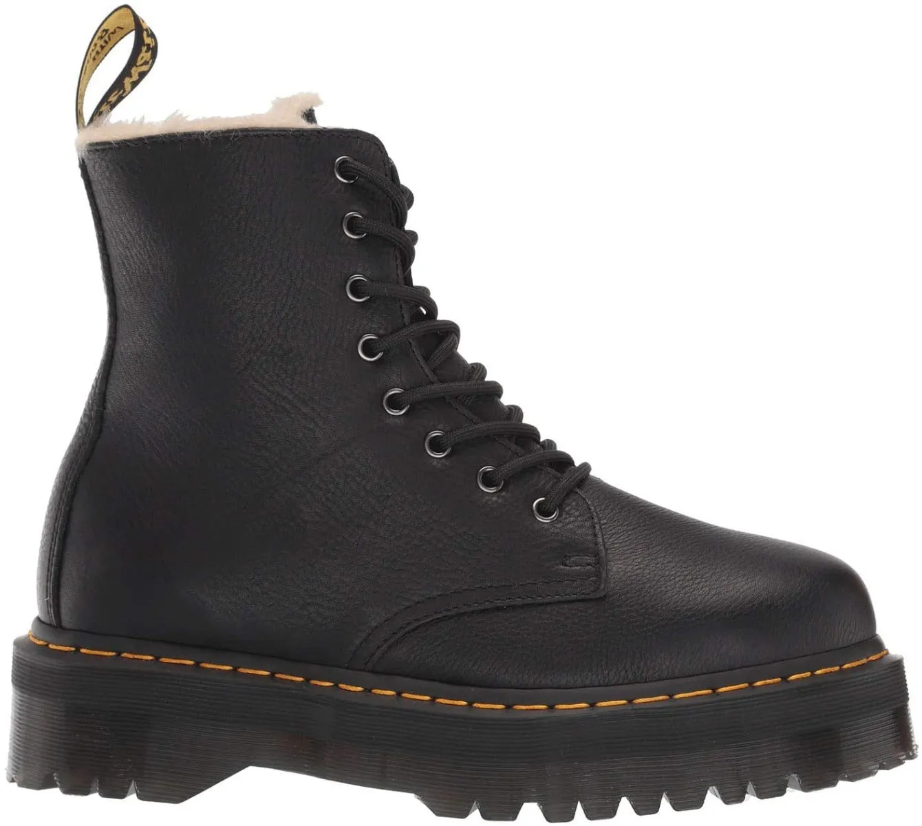 Dr. Martens Jadon Fur Lined Pisa Hi Top Black