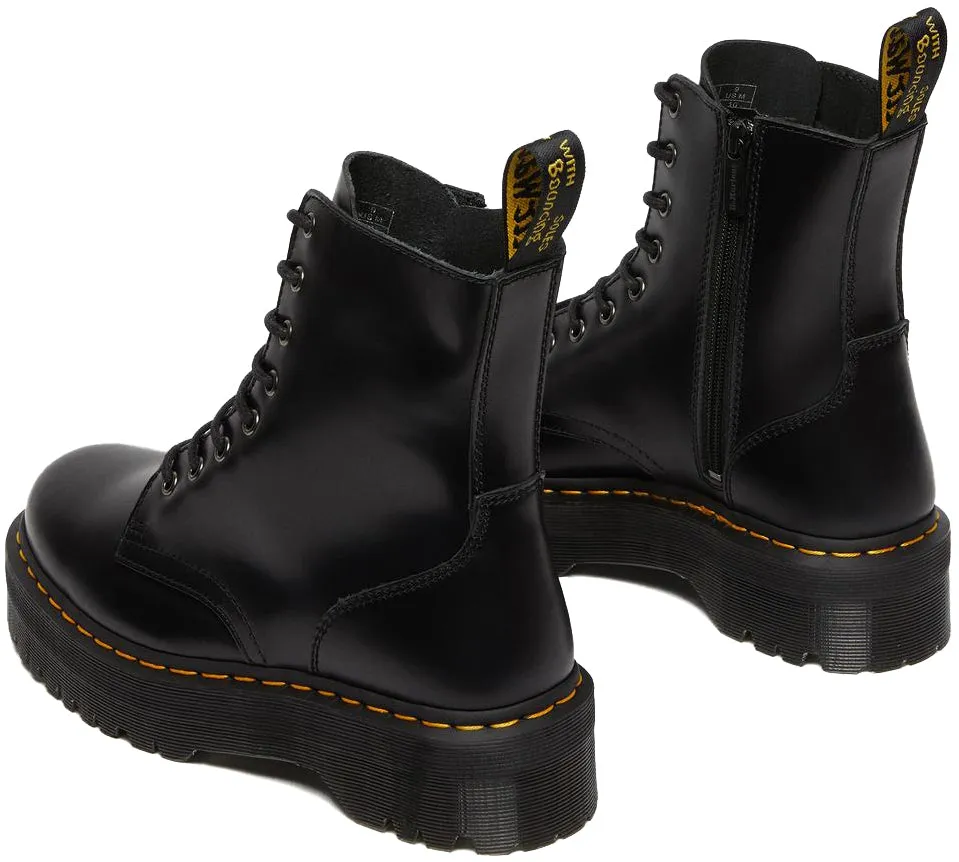 Dr. Martens Jadon Smooth High Top Platform Black Polished