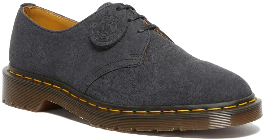 Dr Martens Made in England 1461 Low Top Black Savannah Suede