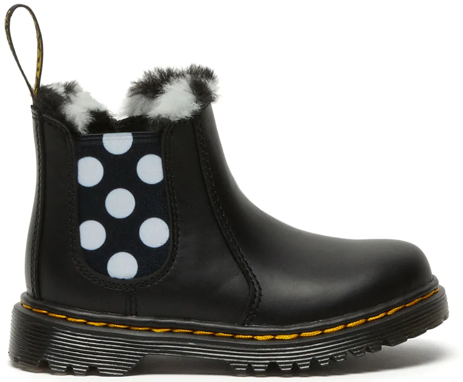 Dr Martens Toddler 2976 Leonore Black Romario Polka Dots