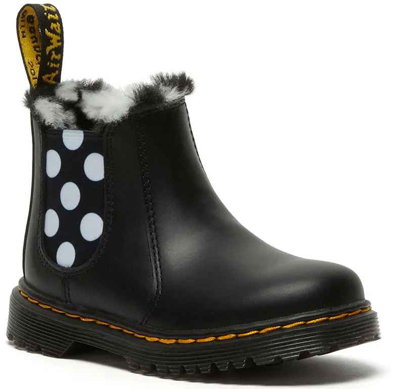 Dr Martens Toddler 2976 Leonore Black Romario Polka Dots