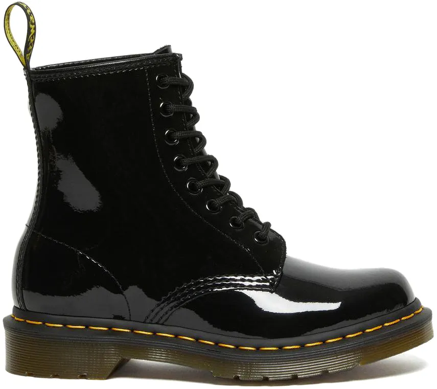 Dr. Martens Womens 1460 Hi Top Patent Lamper Black