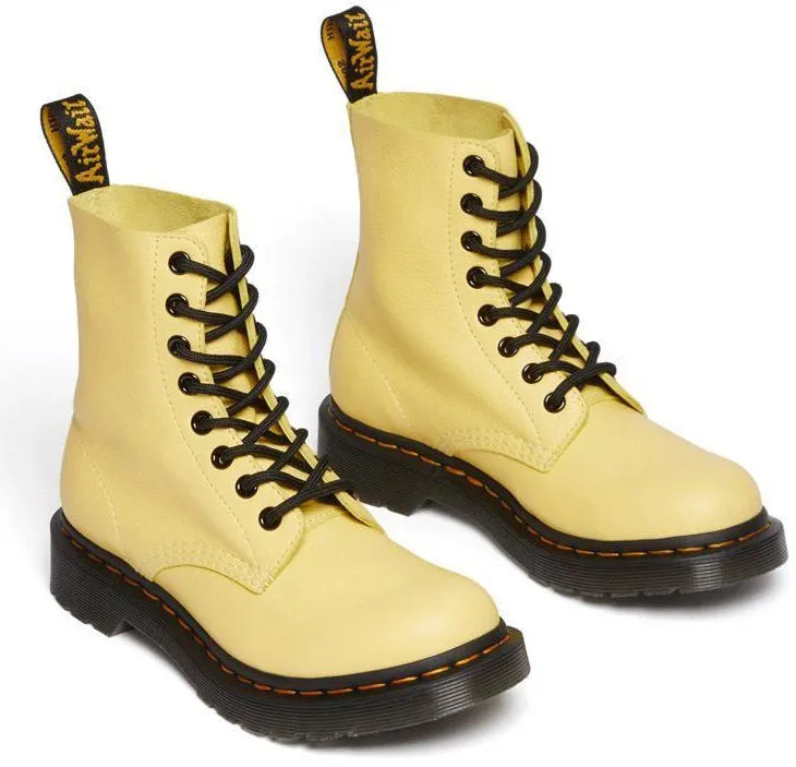 Dr. Martens Womens 1460 Pascal Lemon Yellow Virginia