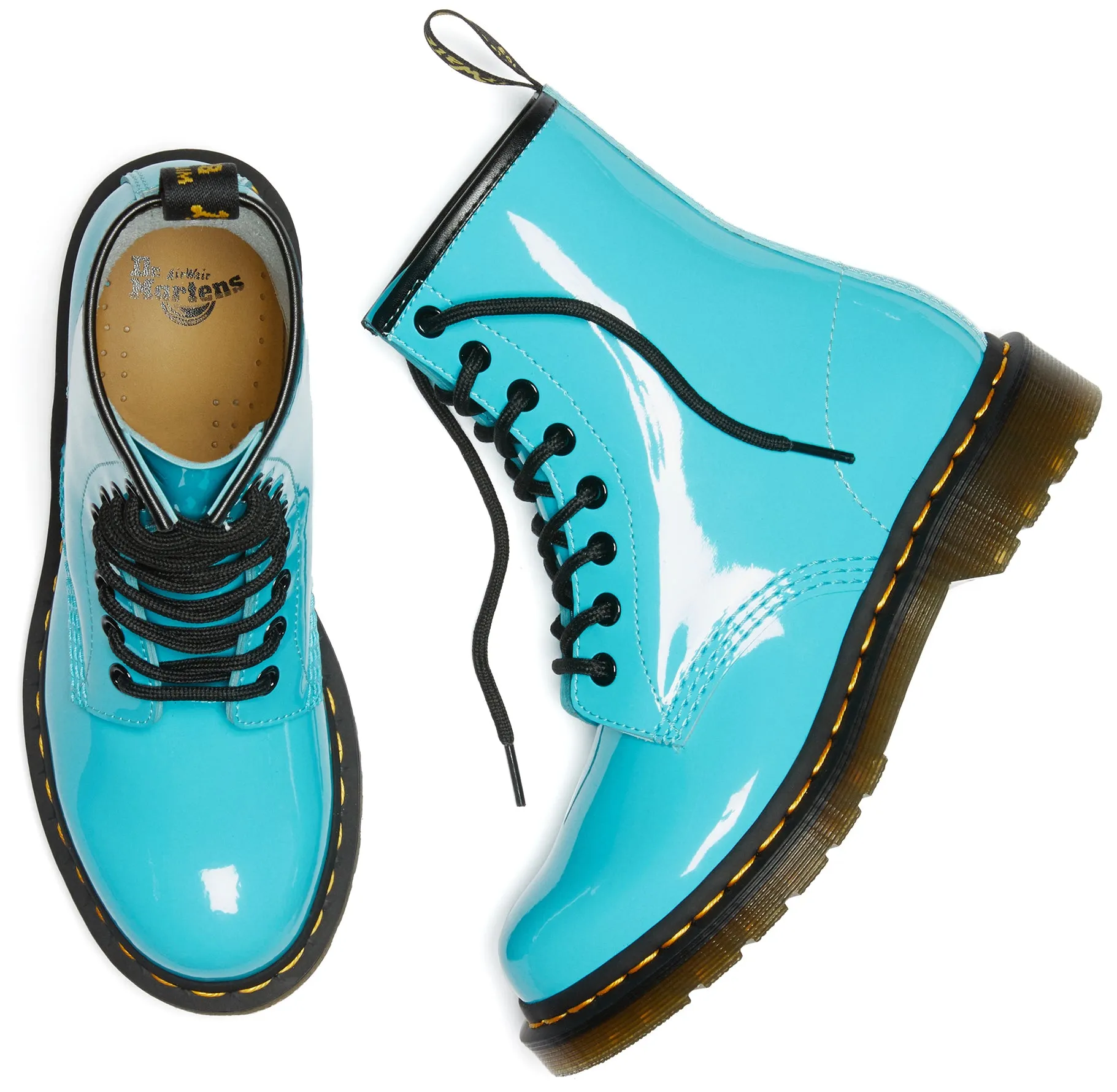 Dr. Martens Women's 1460 Turquoise Blue Patent