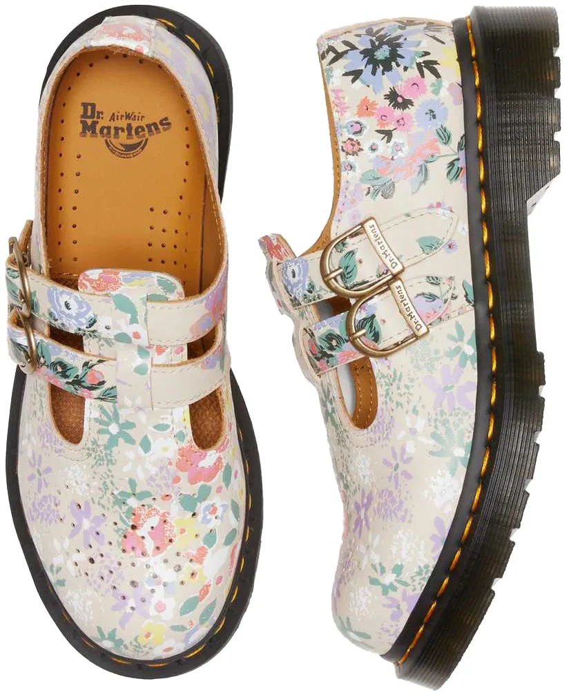 Dr. Martens Womens 8065 Mary Jane Floral Mash Up Backhand