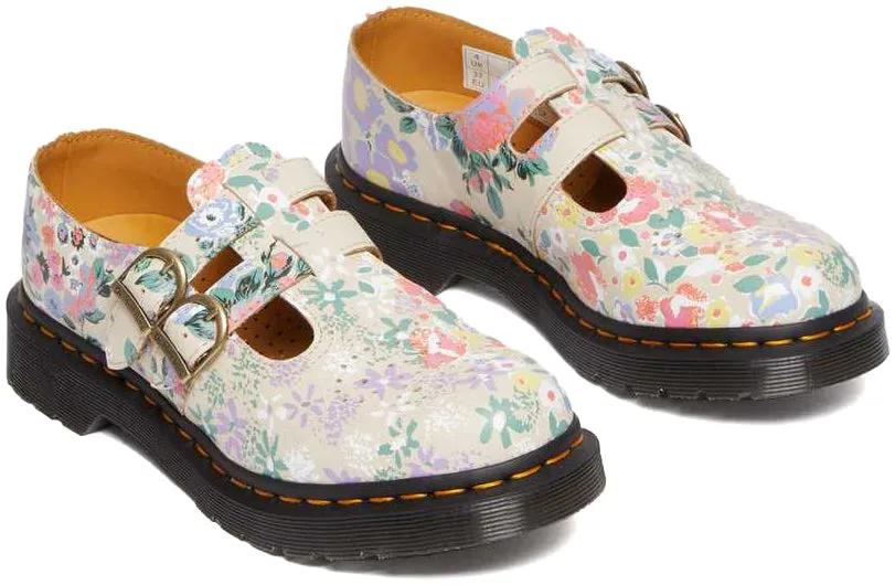 Dr. Martens Womens 8065 Mary Jane Floral Mash Up Backhand