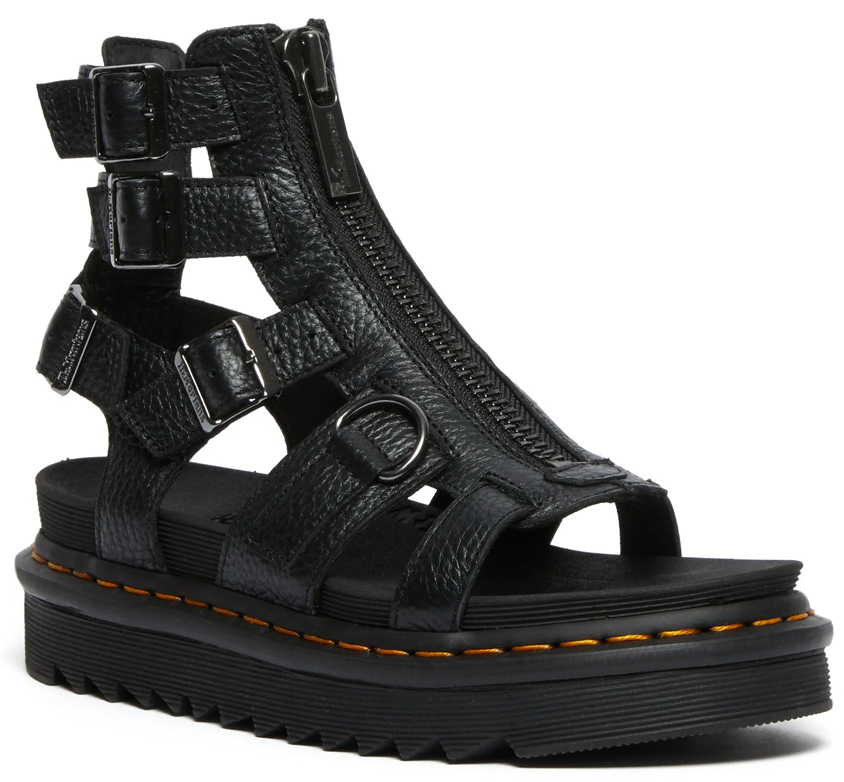 Dr. Martens Women's Olson Sandal Black Milled Nappa