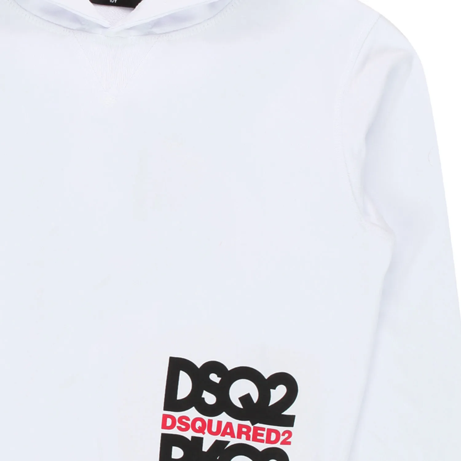 Dsquared2 White Hoodie Sweatshirt For Children And Teen