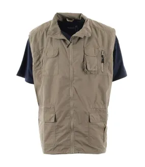 Duke Mens Enzo Kingsize Multi Pocket Hunting Vest (Walnut) - UTDC200