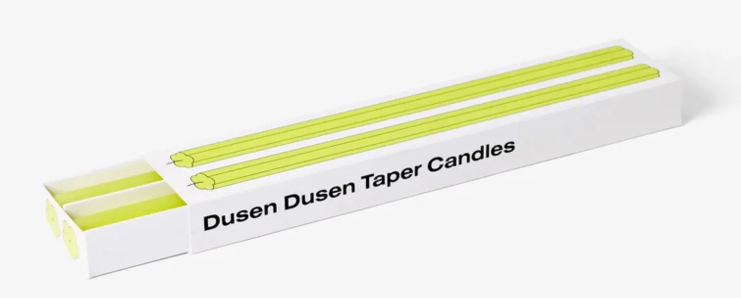 Dusen Dusen: Yellow Taper Candles