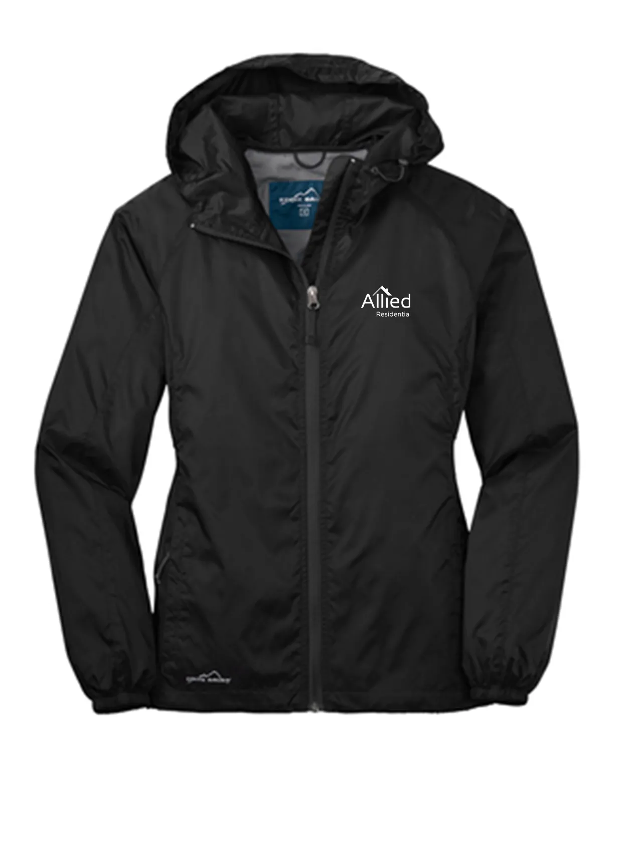 Eddie Bauer Ladies Packable Wind Jacket, Black [Allied Residential]