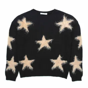 Elsy Black Pullover With Stars For Girl