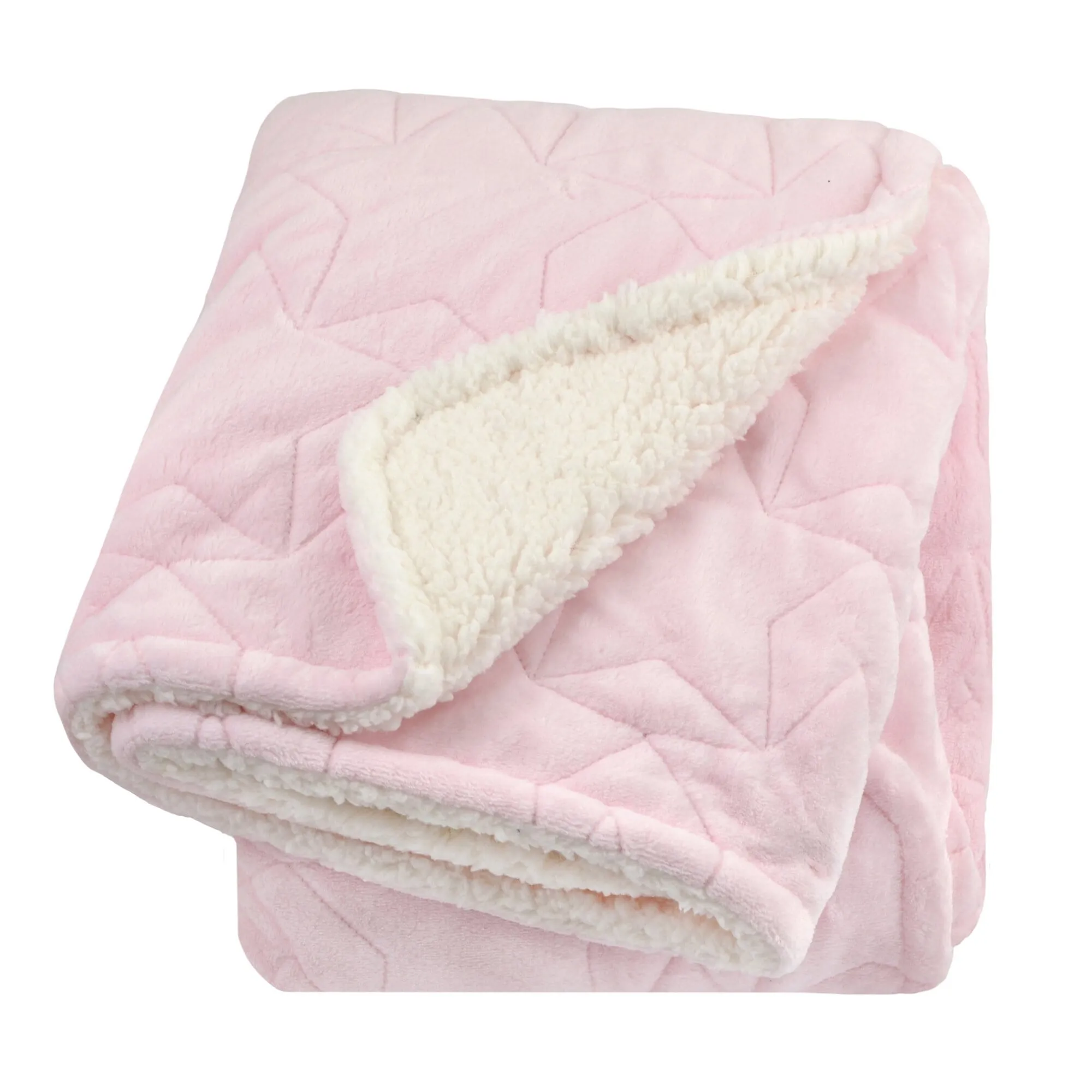 Embroidered Star Luxury Blanket in Pink