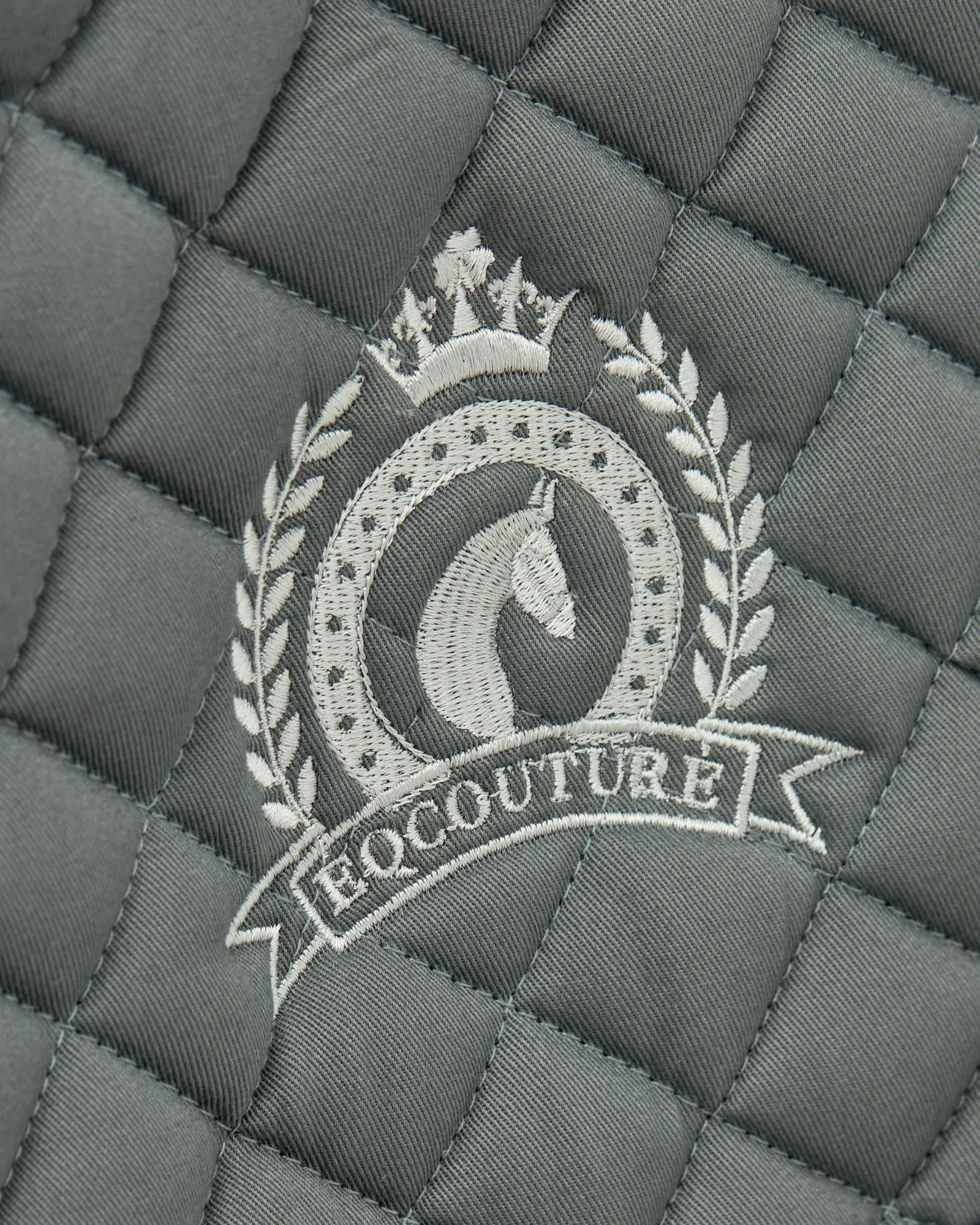 Eqcouture 'Symmetry' Classic Quilt Dressage Saddle Pad - STEEL (GREY)