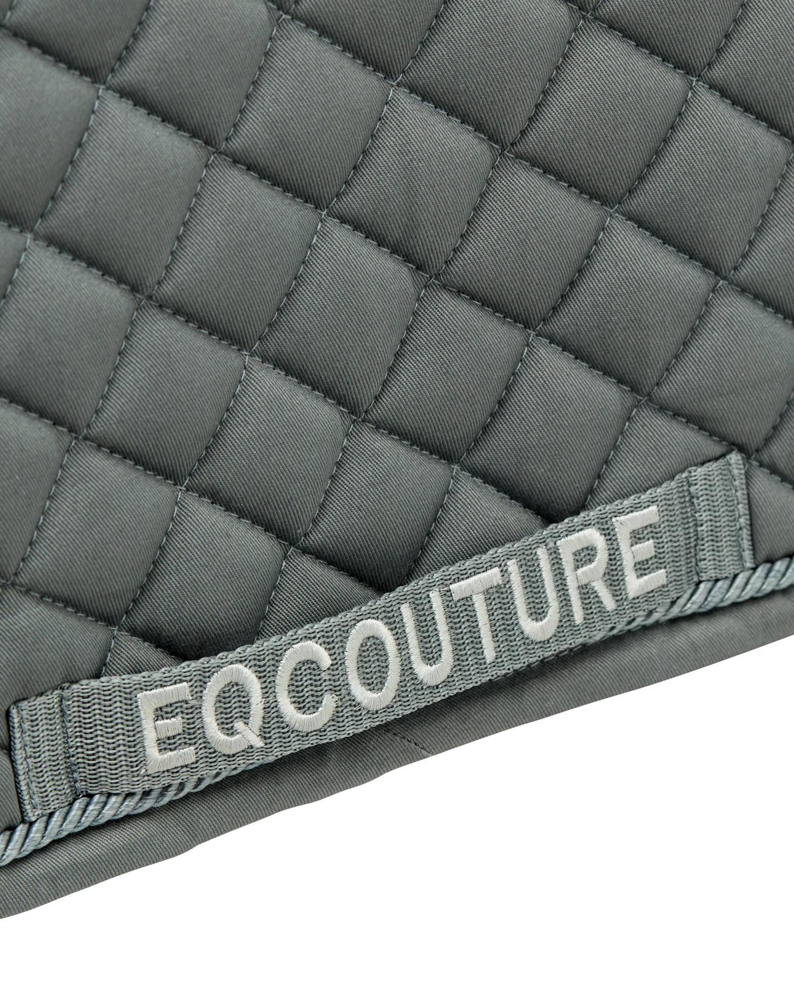 Eqcouture 'Symmetry' Classic Quilt Dressage Saddle Pad - STEEL (GREY)