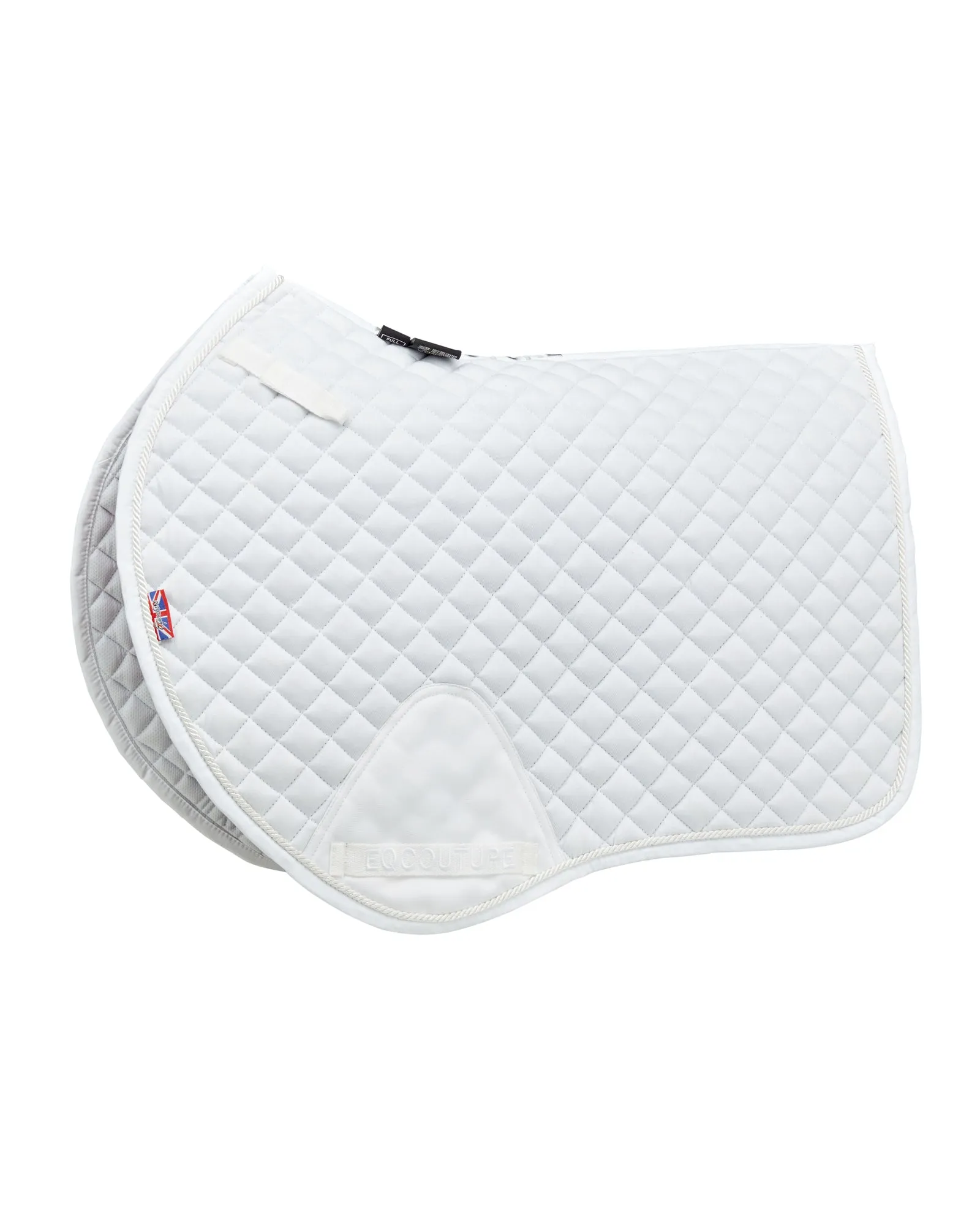 Eqcouture 'Symmetry' Classic Quilt Jumping Saddle Pad - CHALK (WHITE)