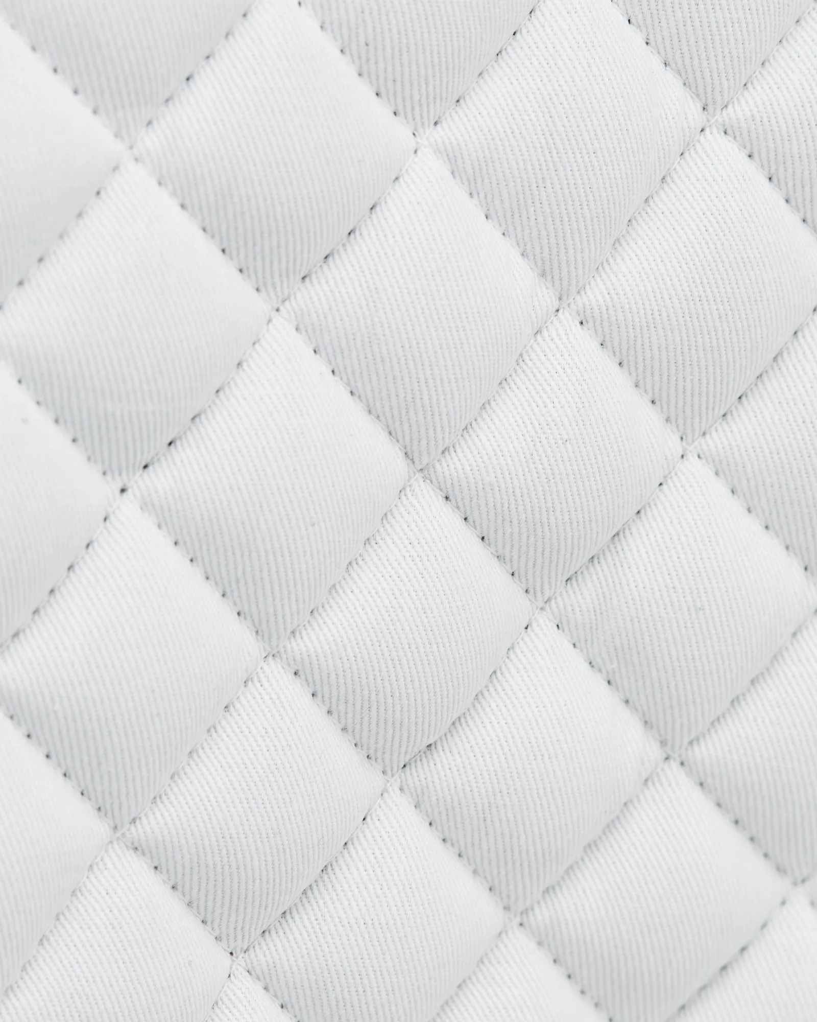 Eqcouture 'Symmetry' Classic Quilt Jumping Saddle Pad - CHALK (WHITE)